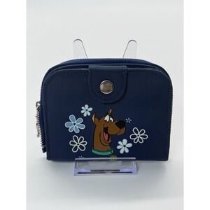 BLUE SCOOBY DOO Wallet With Flowers Zipper